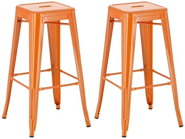 2Er Set Barhocker Joshua Orange-image