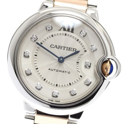 CARTIER Baron blue WE902031 11P diamond Silver Dial Automatic Men's Watch_826047