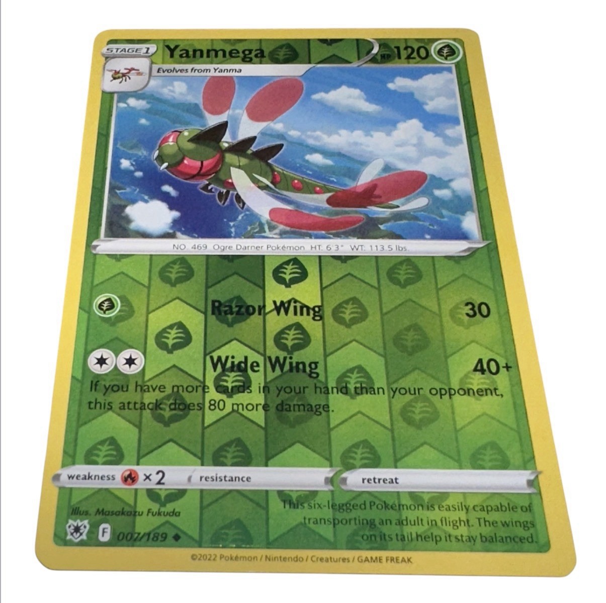 Yanmega 007/189 Rev Holo - Pokemon SWSH10 Astral Radiance NM - Buy 3 Get 2 Free