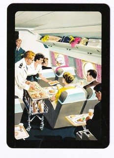 1 WIDE SWAP PLAYING CARD FIRST CLASS AIR TRAVEL 1950's STYLE
