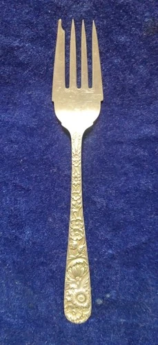 REPOUSSE 6 1/4" SALAD FORK Kirk & Stieff Sterling