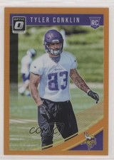 2018 Donruss Optic Rookies Orange Prizm 185/199 Tyler Conklin #130 0lc5