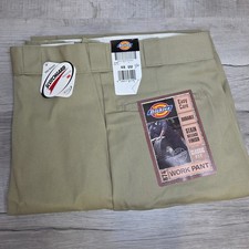 New Dickies 874 Work Pants Men's Khaki 48x35 Classic Fit Straight Leg Scotchgard