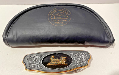 Vintage Franklin Mint Jupiter Central Pacific Railroad Train Knife With Case