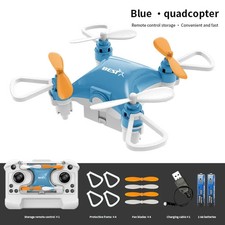 Mini Drone Quadcopter Blue RC Remote Control Indoor Outdoor 50M 10Min Flight