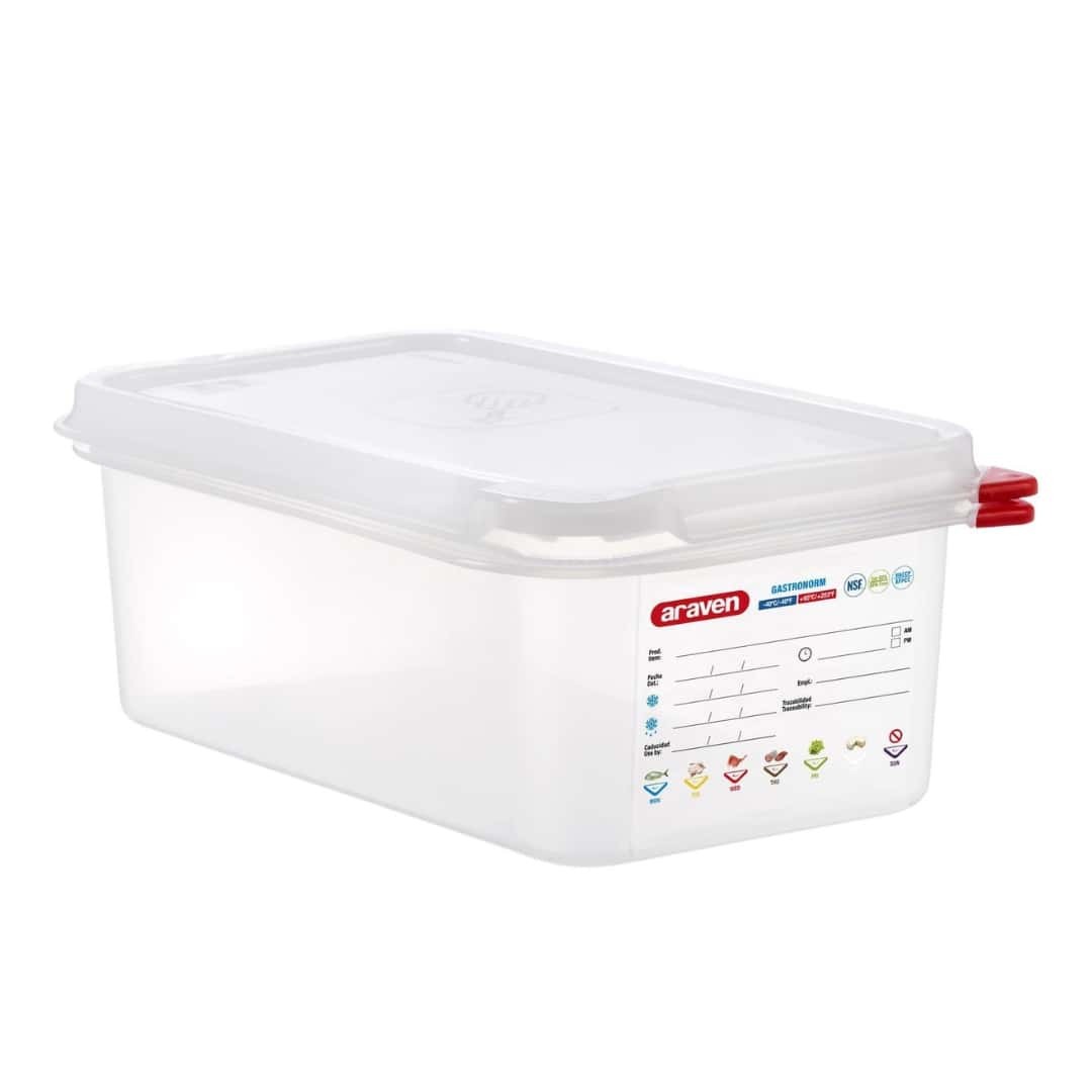 Hermetic Gastronorm 1/4 Container in Polypropylene H. 10 cm Araven - Basin