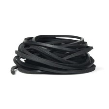 3mm Black Leather Cord 5 Meter Flat Craft Jewelry Making Boot Shoe Lacing