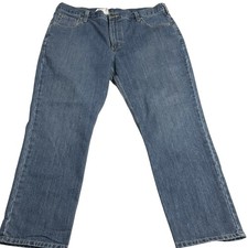 Carhartt Mens Jeans Size 40 Straight Traditional Fit Stretch Zip Fly Blue Denim