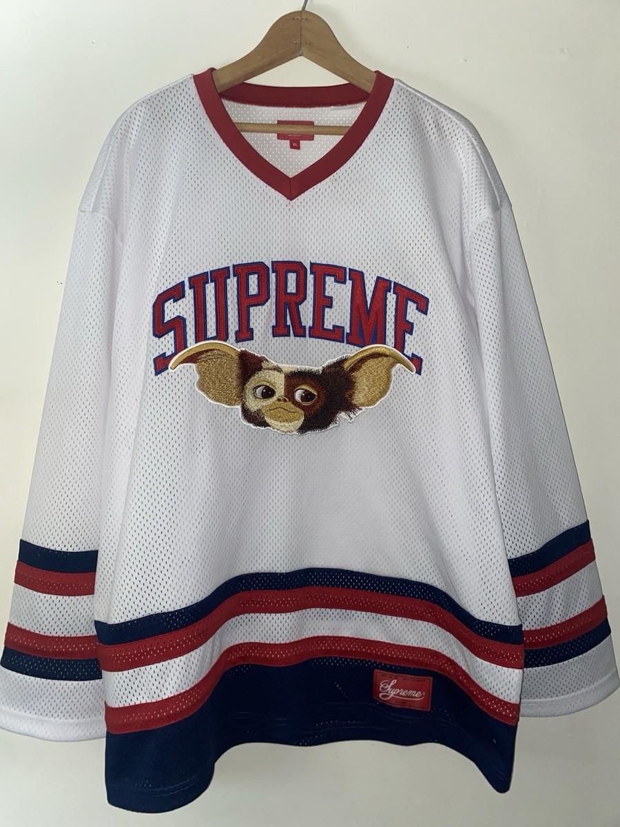 2022 Supreme Gremlins Gizmo Hockey Jersey White Sz XL DSM NWT Rare