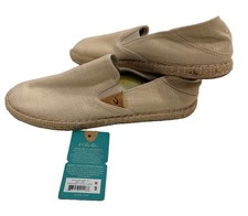 OluKai Kaula Paa Kapa Womens 9 Beige Canvas Espadrille Slip On NWT