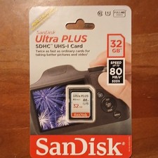 SanDisk Ultra PLUS SDHC UHS-I 32GB Class 10 High Speed Memory Card