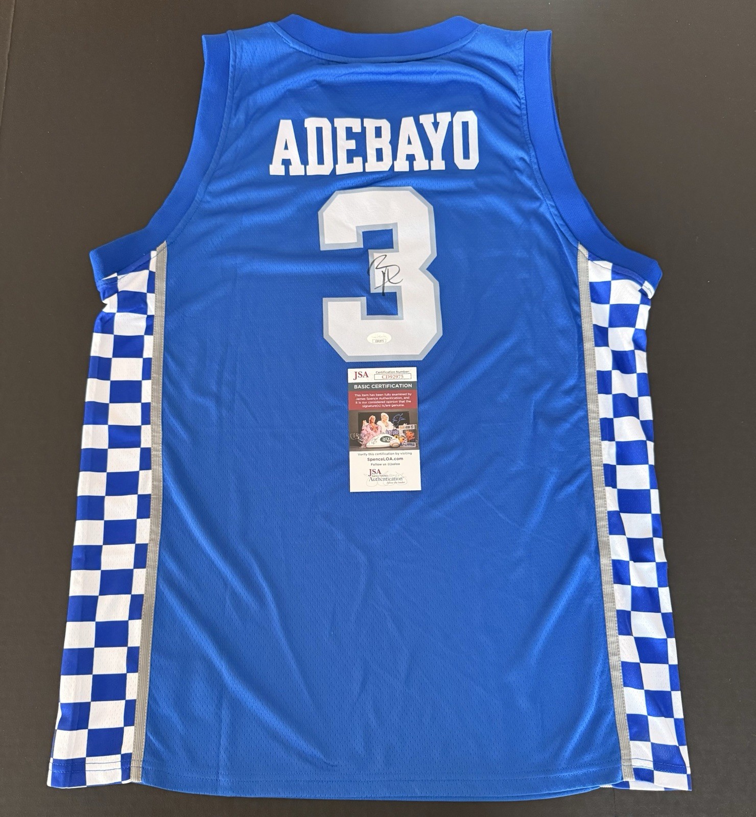 Bam Adebayo Autographed Signed Kentucky Wildcats Jersey JSA COA 