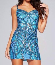 Jovani Sequin V-Neck Mini Dress Size 0