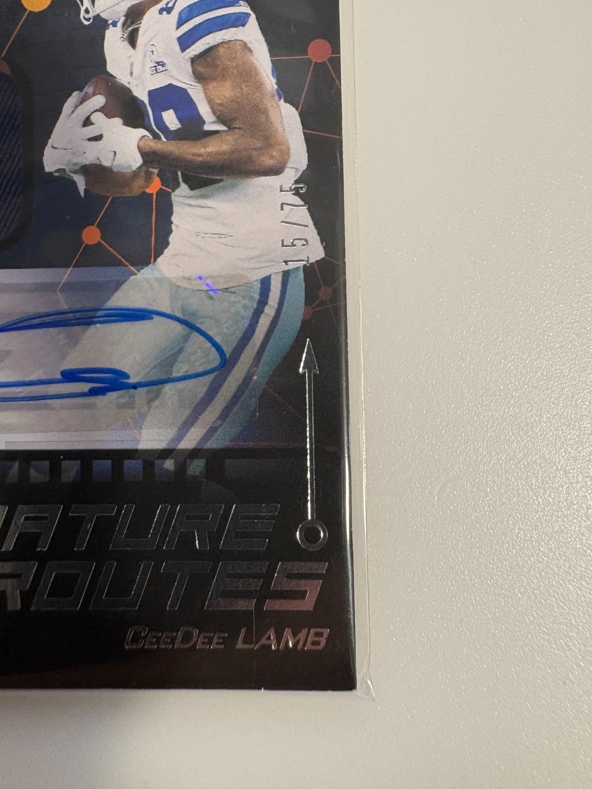 CeeDee Lamb SRO-CDL Panini Playbook Signature Routes AUTO PATCH /75 view 4