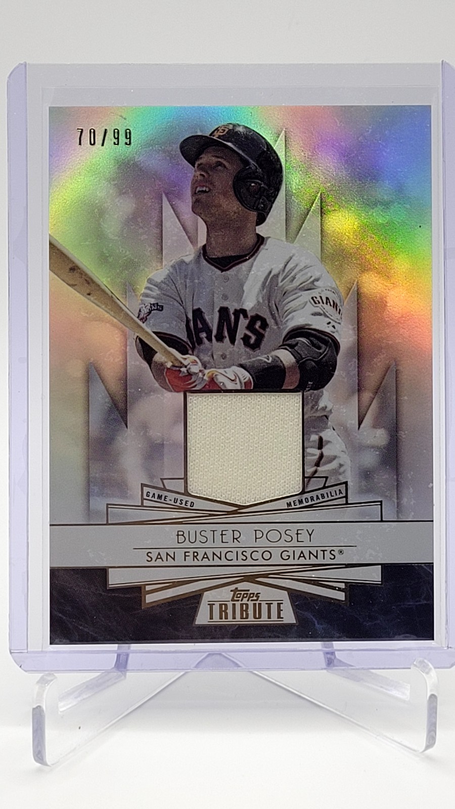 2014 Topps Tribute - Forever Young Relics Buster Posey #FYR-BP /99 (MEM)
