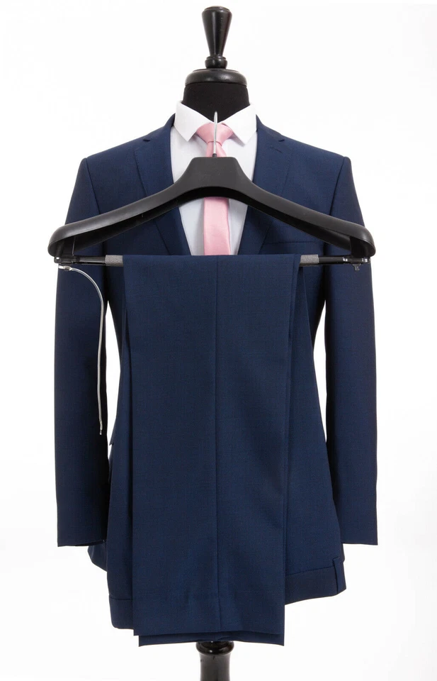 Pierre Cardin 3 Piece Suit Navy Blue Wool Wedding Business Work Formal Mens New - Image 2 of 4