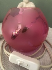 IKEA KNUBBIG Kult Lampe, Glas Kugel Leuchte rosa pink, 25W,  Tisch-/Bodenlampe