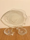 Vintage Anchor Hocking Fish Platter 11x15 Paired W 2 Studio Nova Fish Bowls-MINT