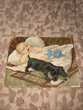 Antique 1911 Lithograph Print Poster AN EVEN EXCHANGE James Lee Chicago Baby/Dog