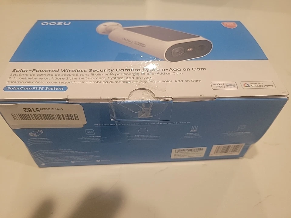 AOSU 4K Add Onn Camera C8S2DA11 Solar Cam P1 MAX Solar Wireless Security - Image 2 of 4