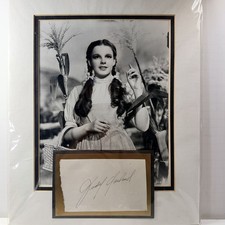 Judy Garland Autograph / matted w/ Black & Gold  w/ ‘ Heroes and Legends  ‘ COA