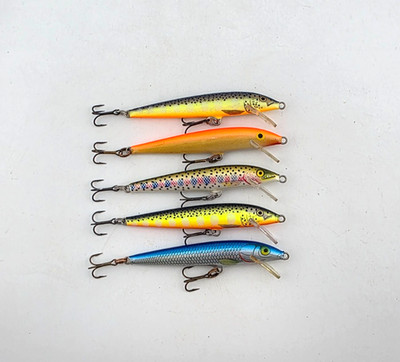 (5) Rapala Floating Minnows F-9 Jerkbait Fishing Lures Lot of 5
