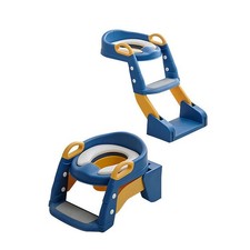 2 in 1 Potty Training Seat with Step Stool Ladder Toddler Kids Non Slip Foldable
