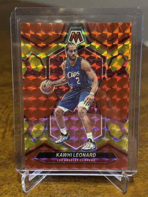 2023-24 Mosaic - Kawhi Leonard #149 Choice Red & Yellow Fusion Mosaic Prizm /75