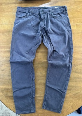 Mavi Jeans James Men s Gray Denim Slim Fit Mid Rise 5-Pocket Zip Pre-Owned