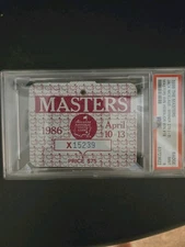 1986 Masters Badge Jack Nicklaus PSA 9