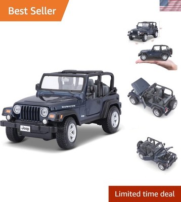 1:27 Scale Jeep Wrangler Rubicon Diecast Model - Stunning Detail for Kids & C...