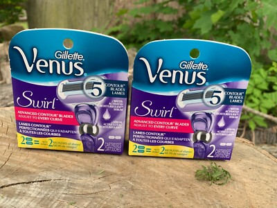 4 VENUS SWIRL Gillette Women's Shaver Razor Blade Refill Cartridges REAL GENUINE