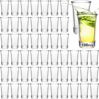 100 Clear Mini Shot Glasses 1.5 Oz - Perfect for Parties & Events