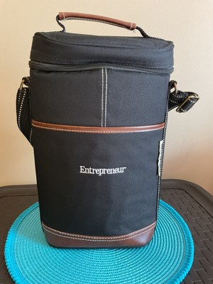 Picnic At Ascot Insulated 2 Bottle Wine Cooler Bag W/Corkscrew & Stopper B/N   