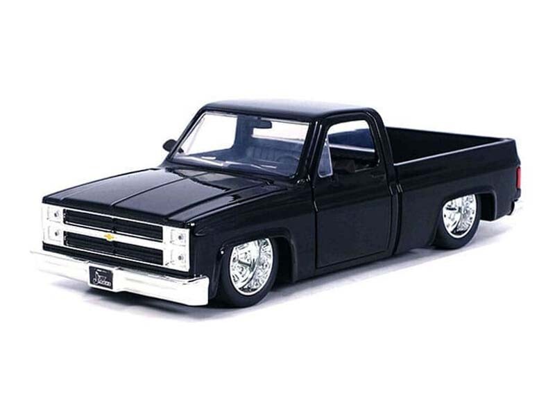1985 Chevy C10 Black 1:24 Scale Diecast Model by Jada 35852