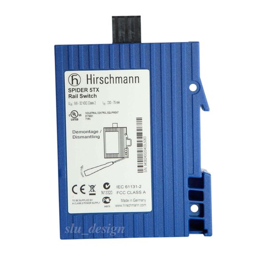 Interruptor de riel Hirschmann 5 puertos 48V 10/100 base araña 5TX - Imagen 6 de 6