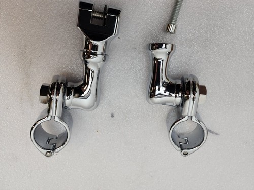 Harley Davidson OEM Adjustable Highway Pegs Brackets Parts ONLY Chrome - Bild 2 von 17