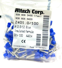 1000 Pcs Wire Crimp Cord End Terminal Insulated Ferrule Blue 14AWG