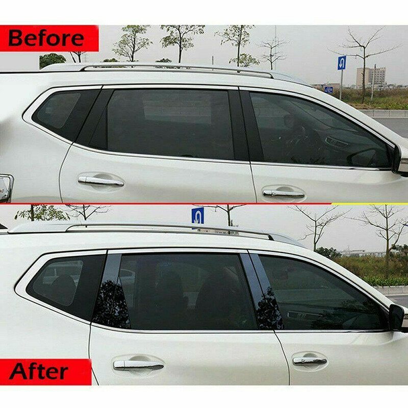8Pcs Pillar Posts Window Door Trim Cover Kit For Nissan Qashqai J11