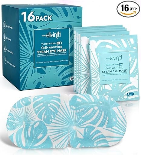 Steam Eye Mask for Travel & Relaxation Soothes Puffy Eyes Fast Relief-image