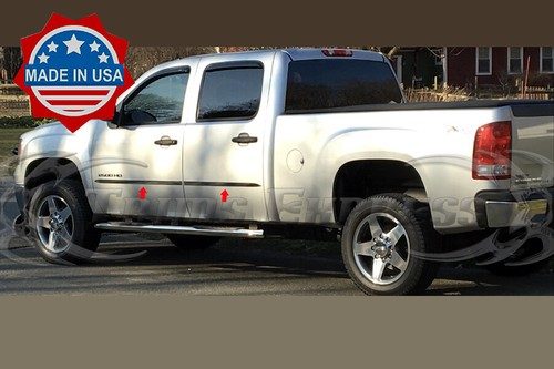 1.5" Flat Stainless Steel Body Side Molding Trim For 1999-2006 Chevy Silverado Crew Cab - Chrome, Self-Adhesive 7 thumbnail image