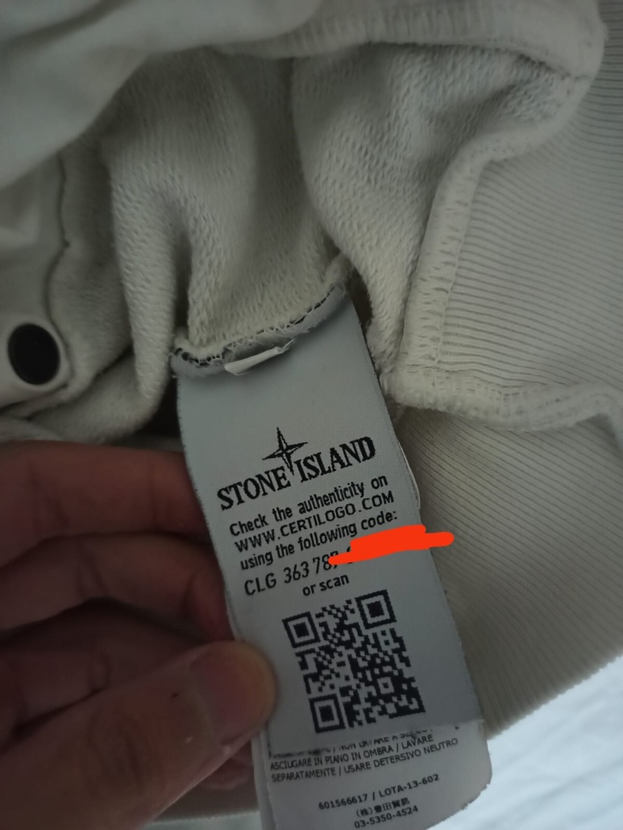 felpa stone island 6015 bianca taglia XXL originale autentica con