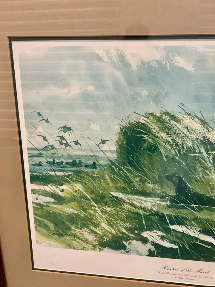 Impresión de colección Chet Reneson "Cazador del Pantano" edición limitada numerada 137/30 Foto 3 de 4