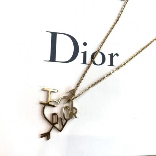 Collana Christian Dior Cuore Freccia Logo Oro Giappone