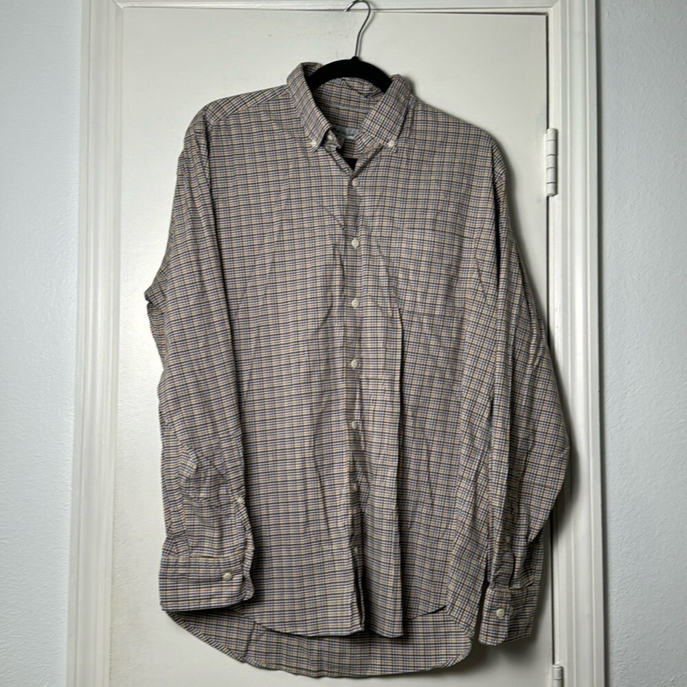 Primary Color Plaid Button Down Peter Millar Colo… - image 1