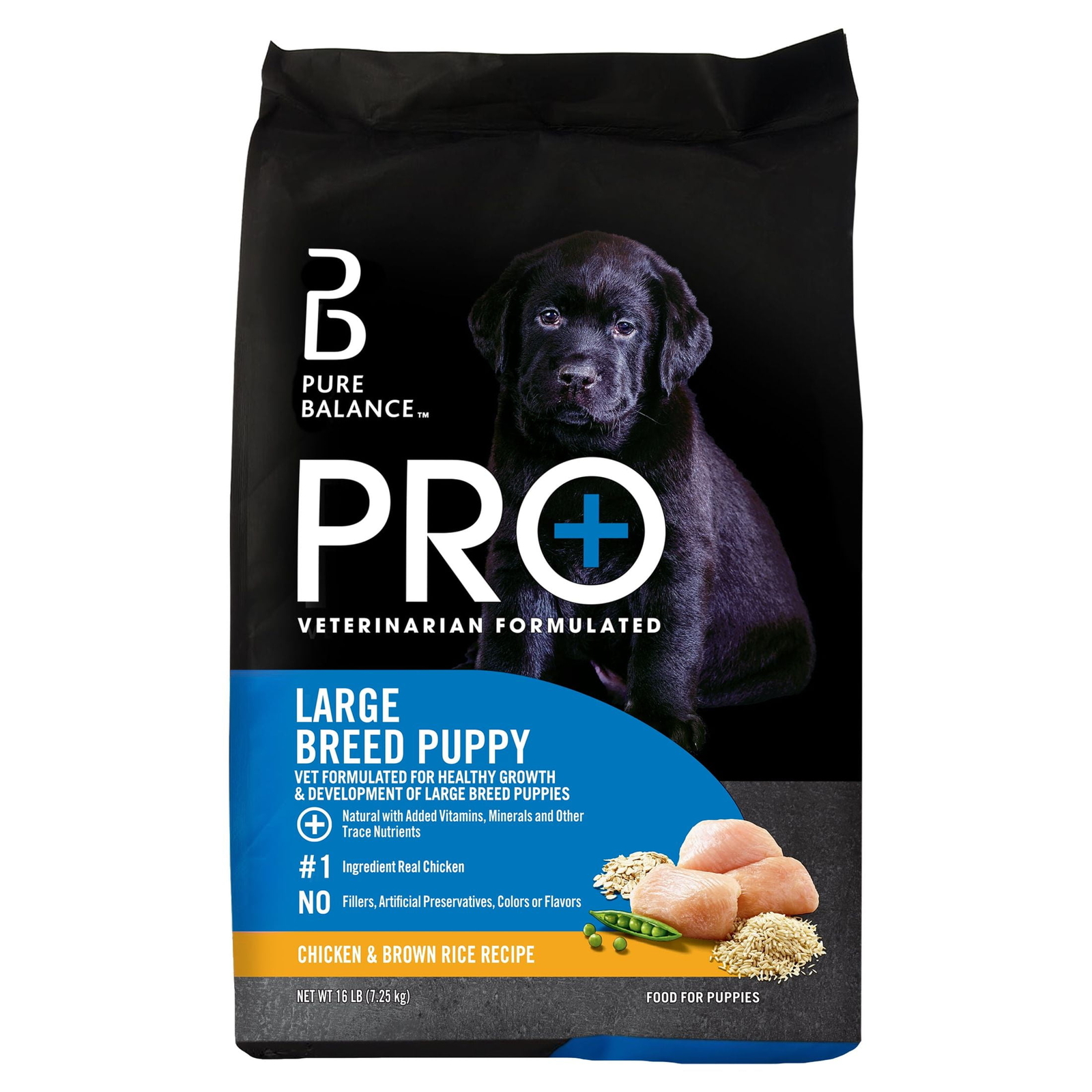 Chicken and Brown Rice Large Breed Puppy Food, 16 lbs High q