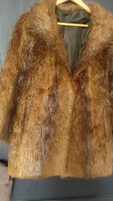 Vintage Dasco Ramon Escola Mink Real Fury Women Brown Coat Made in