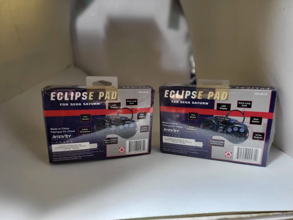 TWO NEW Factory Sealed Eclipse Controllers pads for Sega Saturn #L19 - Image 2 of 4
