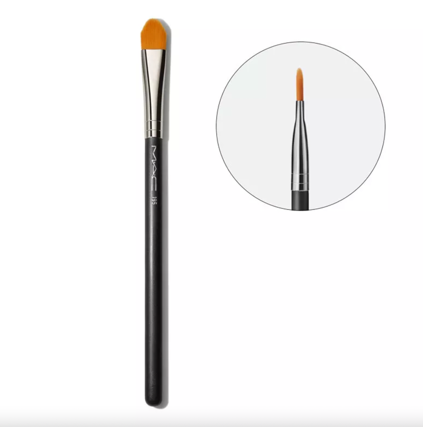 MAC 195 Concealer Brush Synthetic Fiber Flat Blending Brush ORIGINAL eBay