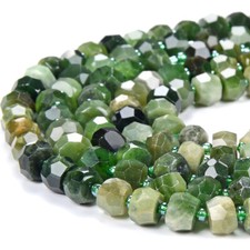Natural Canadian Jade Gemstone Faceted Rondelle 8X5MM 9X7MM 10X7MM Beads D417 